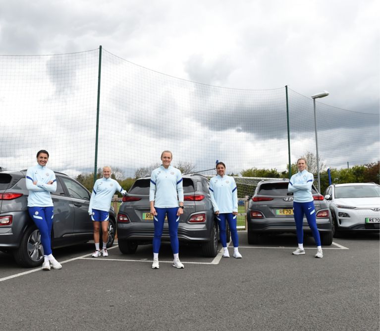 Hyundai Turns the Blues Green with KONA Electric SUVs for Chelsea FC